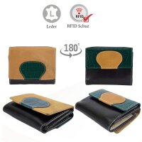 Sunsa Creations "Elsa"  leather wallet purse colorful small woman billfold