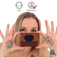 Sunsa Creations "Elsa"  leather wallet purse colorful small woman billfold