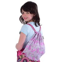 Zugbeutel für Kinder, Turnbeutel für Mädchen, klein Kinderrucksack aus Baumwolle