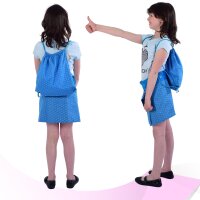 Zugbeutel für Kinder, Turnbeutel für Mädchen, klein Kinderrucksack aus Baumwolle