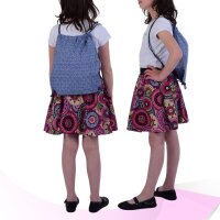 Zugbeutel für Kinder, Turnbeutel für Mädchen, klein Kinderrucksack aus Baumwolle