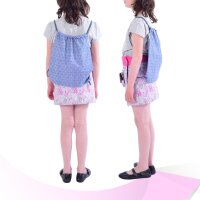 Zugbeutel für Kinder, Turnbeutel für Mädchen, klein Kinderrucksack aus Baumwolle