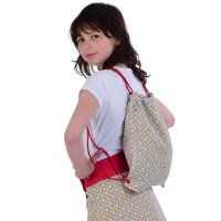 Zugbeutel für Kinder, Turnbeutel für Mädchen, klein Kinderrucksack aus Baumwolle