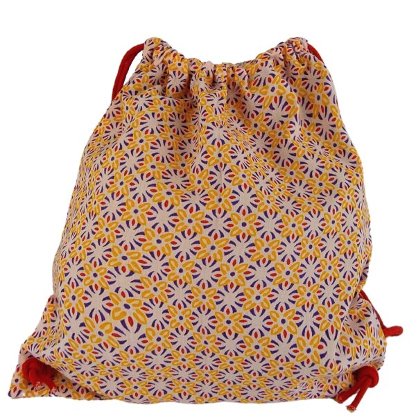 Zugbeutel für Kinder, Turnbeutel für Mädchen, klein Kinderrucksack aus Baumwolle