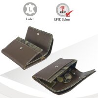 Sunsa Leder Geldbörse Große Portemonnaie Brieftasche aus Leder