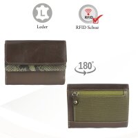 Sunsa Leder Geldbörse Große Portemonnaie Brieftasche aus Leder