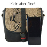 Sunsa Leder Messenger Damentasche Ledertasche schwarze Umhängetasche Crossbody