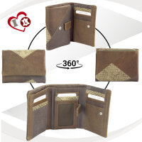 Sunsa Creations "Tina" Leder Geldbörse Portemonnaie Brieftasche