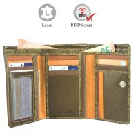 Sunsa Creations "Eva"  leather wallet purse colorful big woman billfold