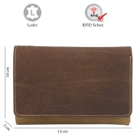 Sunsa Creations "Eva"  leather wallet purse colorful big woman billfold