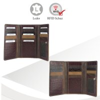 Sunsa Creations "Dora" echt Leder Damen Geldbörse Portemonnaie Brieftasche großer Geldbeutel