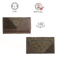 Sunsa Creations "Dora" echt Leder Damen Geldbörse Portemonnaie Brieftasche großer Geldbeutel