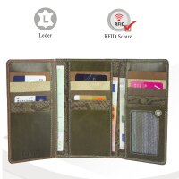 Sunsa Creations "Dora" echt Leder Damen Geldbörse Portemonnaie Brieftasche großer Geldbeutel