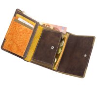 Sunsa Creations "Gabi" echt Leder Damen Geldbörse Portemonnaie Brieftasche großer Geldbeutel