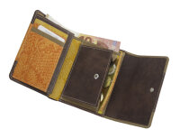 Sunsa Creations "Gabi" echt Leder Damen Geldbörse Portemonnaie Brieftasche großer Geldbeutel