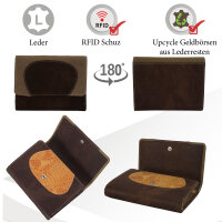 Sunsa Creations "Gabi" echt Leder Damen Geldbörse Portemonnaie Brieftasche großer Geldbeutel