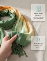 Winter scarf with a large batik patterns