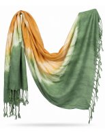Winter scarf with a large batik patterns
