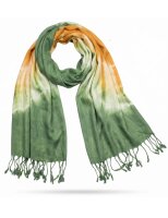 Winter scarf with a large batik patterns