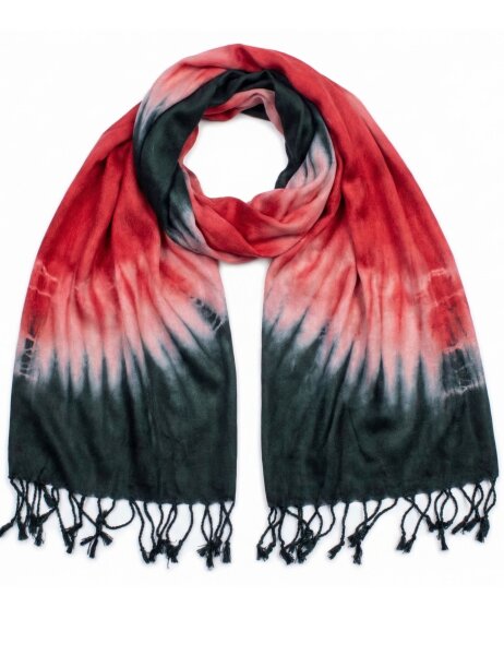 Winter scarf with a large batik patterns