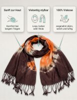 Winter scarf with a large batik patterns