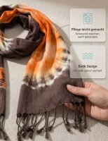 Winter scarf with a large batik patterns