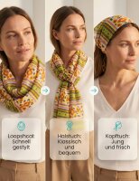 Summer cotton scarf mix Borders