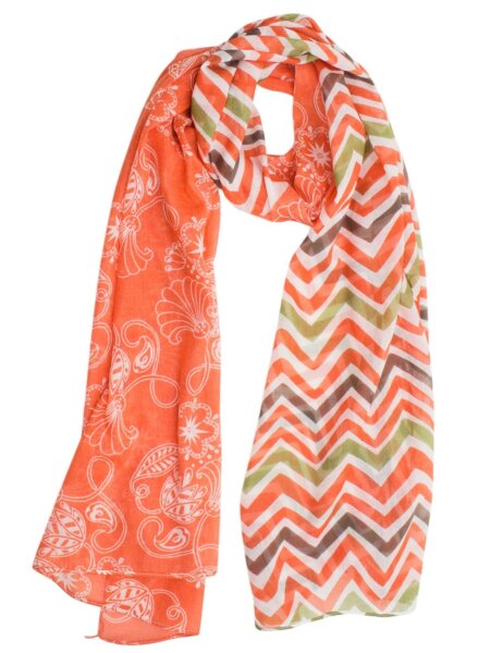 Scarf flower tendrils / zig zag