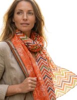 Scarf flower tendrils / zig zag