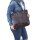 Sunsa Tasche Schultertasche Crinkel Effekt Handtasche Leder braun