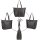 Sunsa Tasche Schultertasche Crinkel Effekt Handtasche Leder braun