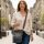 Domelo woman canvas shoulder bag jeans crossbody blue brown