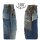 Sunsa Damentasche aus Upcycling Jeans. Umhängetasche mit Vintage Druckmotive