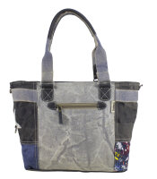 Sunsa Handtasche Damen Schultertasche Canvas Upcycling Jeanstasche große Shopper