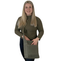 Domelo Damen gewachste Canvas Umhängetasche. Khaki...