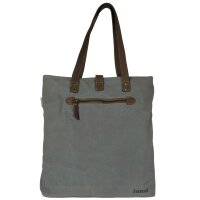 Sunsa Vintage Shoulder Bag Shopper of canvas with leather big handbag weekender