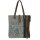 Sunsa Vintage Shoulder Bag Shopper of canvas with leather big handbag weekender