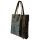 Sunsa Vintage Shoulder Bag Shopper of canvas with leather big handbag weekender