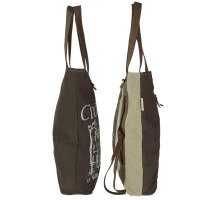 Sunsa Vintage Tasche Schultertasche Shopper aus Canvas mit Leder große Handtasche Einkaufstasche