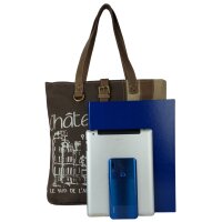 Sunsa Vintage Tasche Schultertasche Shopper aus Canvas mit Leder große Handtasche Einkaufstasche