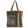 Sunsa Vintage Tasche Schultertasche Shopper aus Canvas mit Leder große Handtasche Einkaufstasche