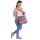 Sunsa Damen Canvas Umhängetasche/ Crossbody, Tasche aus rote Canvas & recycelter Jeans