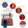 Sunsa Damen Canvas Umhängetasche/ Crossbody, Tasche aus rote Canvas & Upcycling Jeans