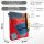 Sunsa Umhängetasche aus rote Canvas & Jeansstoff. Crossbody Bag