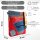 Sunsa Umhängetasche aus rote Canvas & recycelter Jeans. Nachhaltige Crossbody Bag