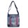 Sunsa Damen Hobo Umhängetasche aus Jeansstoff & rote Canvas. Damentasche