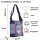Sunsa Damen Hobo Umhängetasche aus Upcycling Jeans & rote Canvas. Damentasche