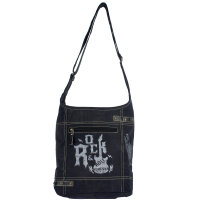Sunsa Hobo Tasche schwarze Umhängetasche...
