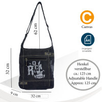 Sunsa Hobo Tasche schwarze Umhängetasche Damenhandtasche Canvas Schultertasche