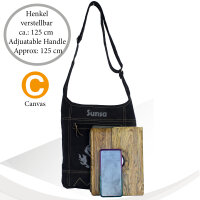 Sunsa Hobo Tasche schwarze Umhängetasche Damenhandtasche Canvas Schultertasche